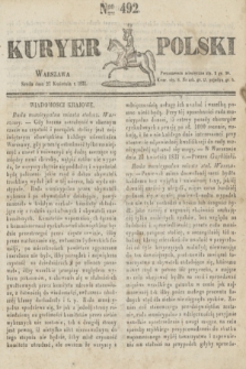 Kuryer Polski. 1831, Nro 492 (27 kwietnia)