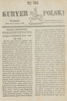 Kuryer Polski. 1831, Nro 534 (11 czerwca)