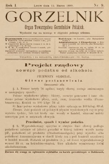 Gorzelnik : organ Towarzystwa Gorzelników Polskich we Lwowie. R. 1, 1888, nr 9
