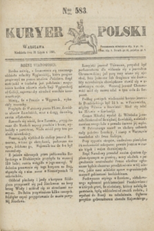 Kuryer Polski. 1831, Nro 583 (31 lipca)