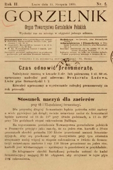 Gorzelnik : organ Towarzystwa Gorzelników Polskich we Lwowie. R. 2, 1888, nr 2