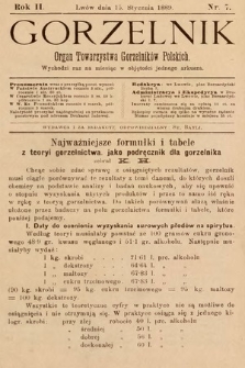 Gorzelnik : organ Towarzystwa Gorzelników Polskich we Lwowie. R. 2, 1889, nr 7