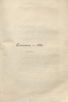 Czas Dodatek Miesięczny. R.1, T.2, [z. 6] (czerwiec 1856)