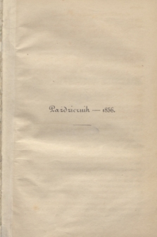 Czas Dodatek Miesięczny. R.1, T.4, [z. 10] (październik 1856)