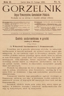 Gorzelnik : organ Towarzystwa Gorzelników Polskich we Lwowie. R. 2, 1889, nr 8