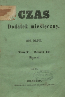 Czas Dodatek Miesięczny. R.2, T.5, [z. 13] (styczeń 1857)