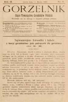Gorzelnik : organ Towarzystwa Gorzelników Polskich we Lwowie. R. 2, 1889, nr 9