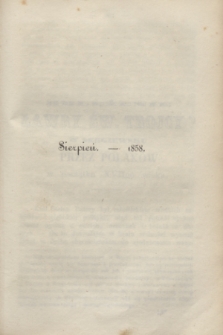 Czas Dodatek Miesięczny. R.3, T.11, [z. 32] (sierpień 1858)