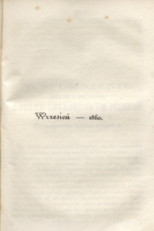 Czas Dodatek Miesięczny. R.5, T.19, [z. 57] (wrzesień 1860)