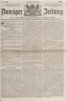 Danziger Zeitung : Organ für Handel, Schiffahrt, Industrie und Landwirtschaft im Stromgebiet der Weichsel. 1858, No. 156 (29 November)