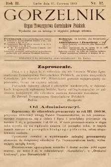 Gorzelnik : organ Towarzystwa Gorzelników Polskich we Lwowie. R. 2, 1889, nr 12
