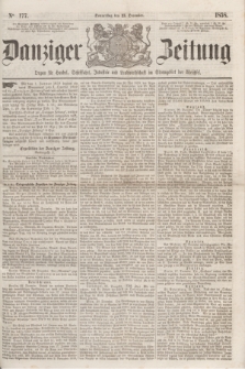 Danziger Zeitung : Organ für Handel, Schiffahrt, Industrie und Landwirtschaft im Stromgebiet der Weichsel. 1858, No. 177 (23 December)