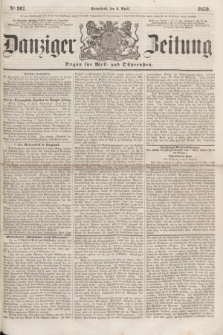 Danziger Zeitung : Organ für West- und Ostpreußen. 1859, No. 267 (9 April) + dod.