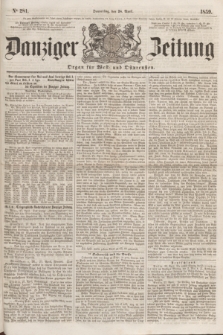 Danziger Zeitung : Organ für West- und Ostpreußen. 1859, No. 281 (28 April)