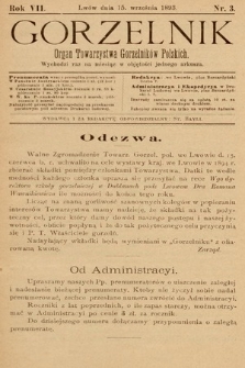 Gorzelnik : organ Towarzystwa Gorzelników Polskich we Lwowie. R. 7, 1893, nr 3