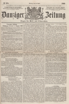 Danziger Zeitung : Organ für West- und Ostpreußen. 1860, No. 578 (16 April)
