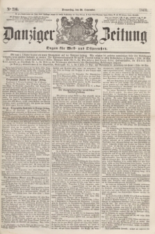 Danziger Zeitung : Organ für West- und Ostpreußen. 1860, No. 710 (20 September)