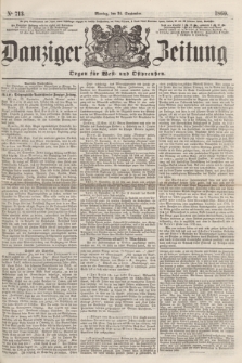 Danziger Zeitung : Organ für West- und Ostpreußen. 1860, No. 713 (24 September)