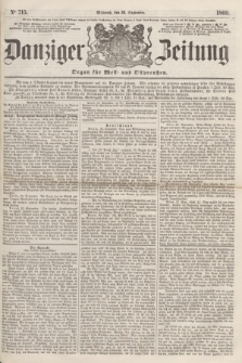 Danziger Zeitung : Organ für West- und Ostpreußen. 1860, No. 715 (26 September) + dod.