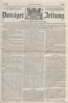 Danziger Zeitung : Organ für West- und Ostpreußen. 1860, No. 717 (28 September) + dod.