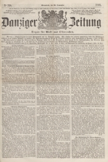 Danziger Zeitung : Organ für West- und Ostpreußen. 1860, No. 718 (29 September) + dod.