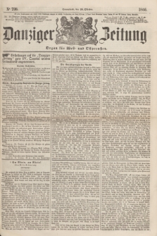 Danziger Zeitung : Organ für West- und Ostpreußen. 1860, No. 736 (20 Oktober) + dod.