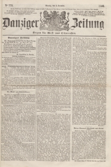 Danziger Zeitung : Organ für West- und Ostpreußen. 1860, No. 773 (3 Dezember)