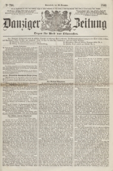 Danziger Zeitung : Organ für West- und Ostpreußen. 1860, No. 794 (29 December) + dod.