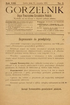Gorzelnik : organ Towarzystwa Gorzelników Polskich we Lwowie. R. 8, 1894, nr 2