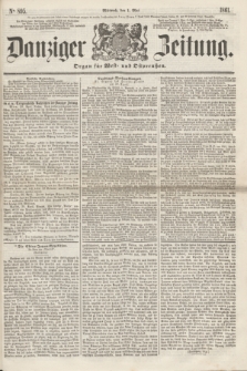 Danziger Zeitung : Organ für West- und Ostpreußen. 1861, No. 895 (1 Mai)