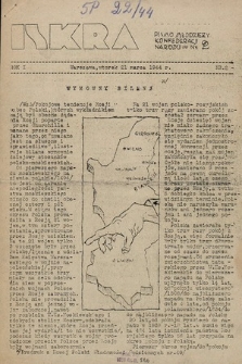 Iskra : pismo młodzieży Konfederacji Narodu. 1944, nr 2