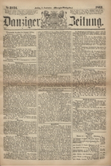 Danziger Zeitung. 1863, Nr. 2034 (4 September) - (Morgen=Ausgaben.)