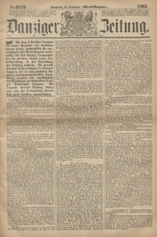 Danziger Zeitung. 1863, Nr. 2070 (26 September) - (Abend=Ausgabe.)