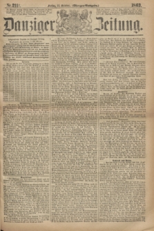 Danziger Zeitung. 1863, Nr. 2111 (23 October) - (Morgen=Ausgabe.)