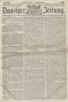 Danziger Zeitung. 1865, Nr. 2914 (18 März) - (Abend=Ausgabe.) + dod.
