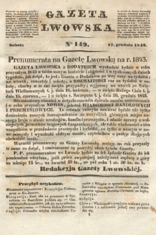 Gazeta Lwowska. 1842, nr 149