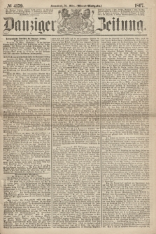 Danziger Zeitung. 1867, № 4159 (30 März) - (Abend=Ausgabe.) + dod.