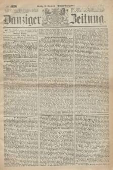 Danziger Zeitung. 1867, № 4616 (30 December) - (Abend=Ausgabe.) + dod.