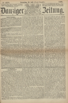 Danziger Zeitung. 1868, № 4958 (23 Juli) - (Abend-Ausgabe.)