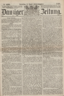 Danziger Zeitung. 1868, № 4994 (13 August) - (Abend-Ausgabe.)