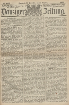 Danziger Zeitung. 1868, № 5046 (12 September) - (Abend-Ausgabe.)