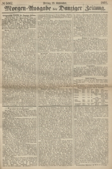 Morgen=Ausgabe der Danziger Zeitung. 1868, № 5067 (25 September)