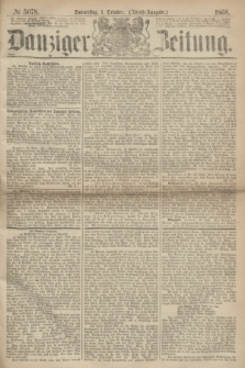 Danziger Zeitung. 1868, № 5078 (1 October) - (Abend-Ausgabe.) + dod.
