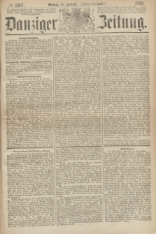 Danziger Zeitung. 1869, № 5307 (15 Februar) - (Abend-Ausgabe.)