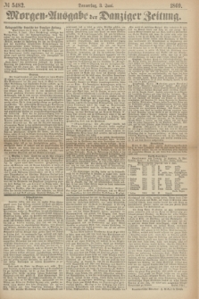 Morgen=Ausgabe der Danziger Zeitung. 1869, № 5482 (3 Juni)