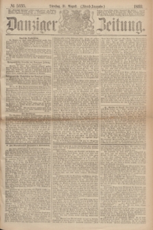 Danziger Zeitung. 1869, № 5635 (31 August) - (Abend-Ausgabe.)