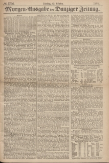 Morgen=Ausgabe der Danziger Zeitung. 1869, № 5706 (12 Oktober)