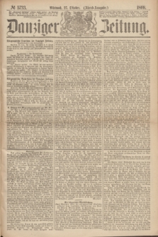 Danziger Zeitung. 1869, № 5733 (27 Oktober) - (Abend-Ausgabe.)