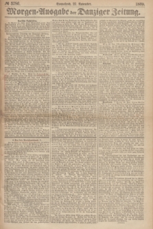 Morgen=Ausgabe der Danziger Zeitung. 1869, № 5786 (27 November)