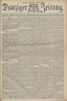 Danziger Zeitung. 1872, № 7495 (13 September) - (Abend-Ausgabe.)